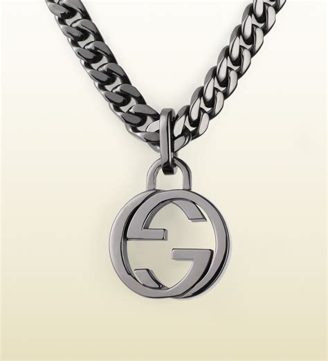 gucci interlocking g silver necklace